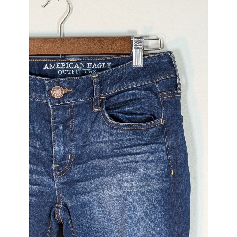 American Eagle Outfitters Vintage Collection Distressed Jeggings Dark Wash Sz 8